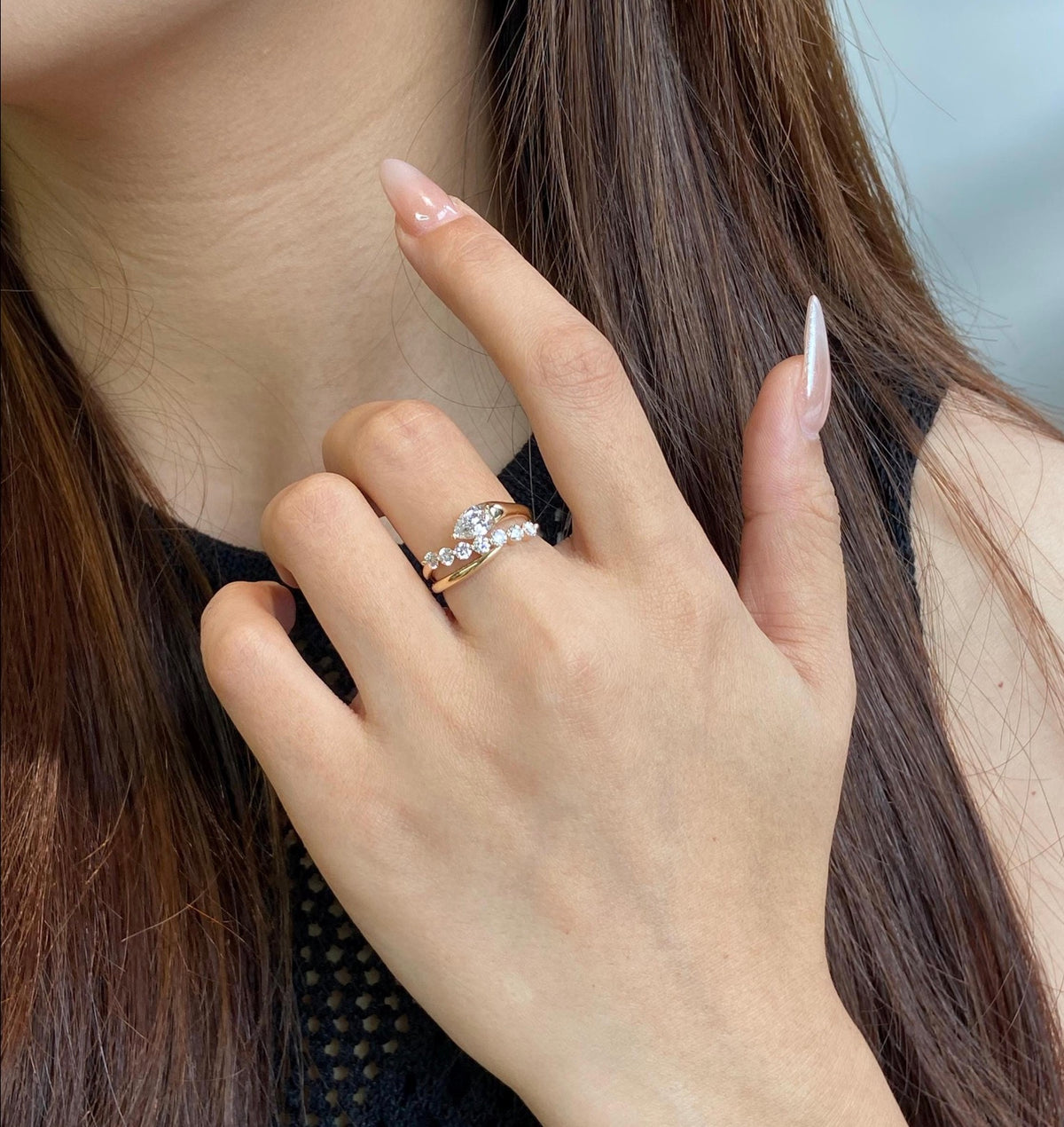 Carat Pear Snake Ring